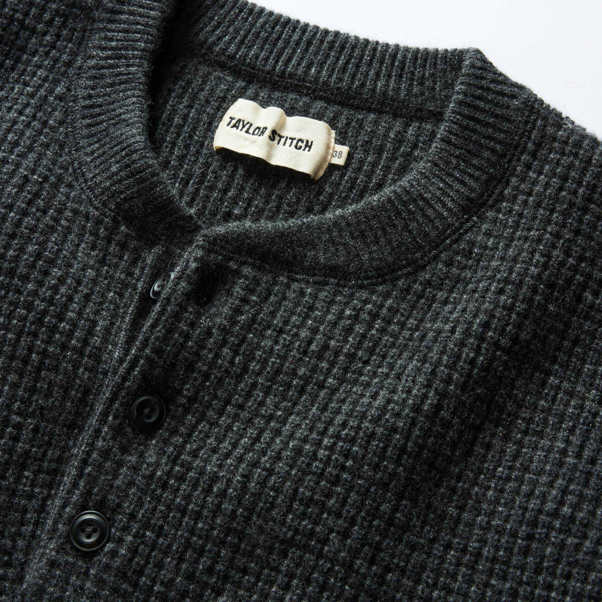 Men's The Sidecountry Sweater in Heather Coal Merino Waffle