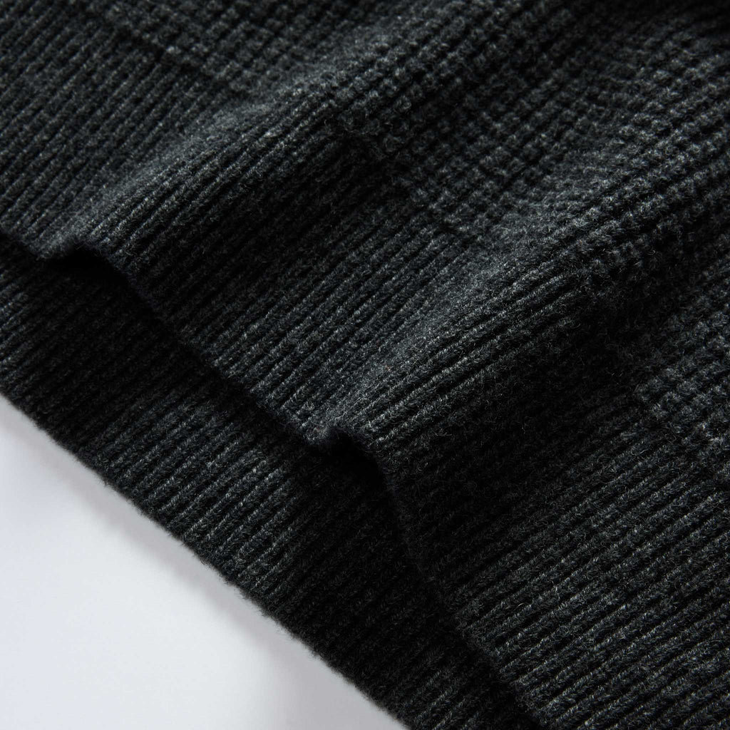Men's The Sidecountry Sweater in Heather Coal Merino Waffle