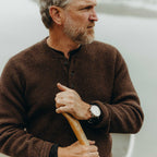 Men's The Sidecountry Sweater in Heather Coffee Merino Waffle