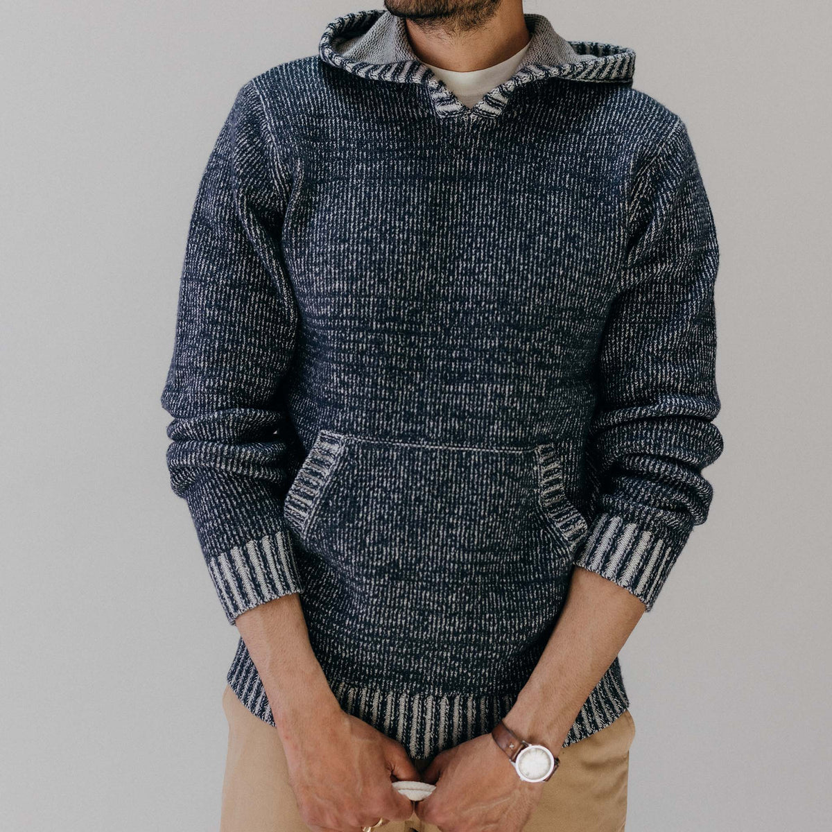 Men's The Headland Pullover Sweater in Marled Navy