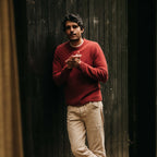 Men's The Lodge Sweater in Bonfire Donegal