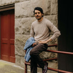 Men's The Lodge Sweater in Sand Donegal