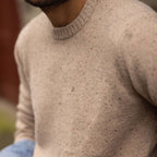 Men's The Lodge Sweater in Sand Donegal