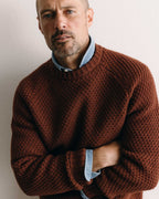Men's The Fisherman Sweater in Heather Brick Merino