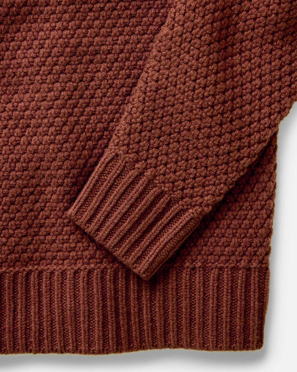 Men's The Fisherman Sweater in Heather Brick Merino