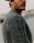 Men's The Orr Sweater in Marled Marine Merino
