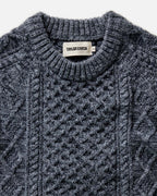 Men's The Orr Sweater in Marled Marine Merino