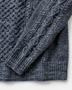 Men's The Orr Sweater in Marled Marine Merino