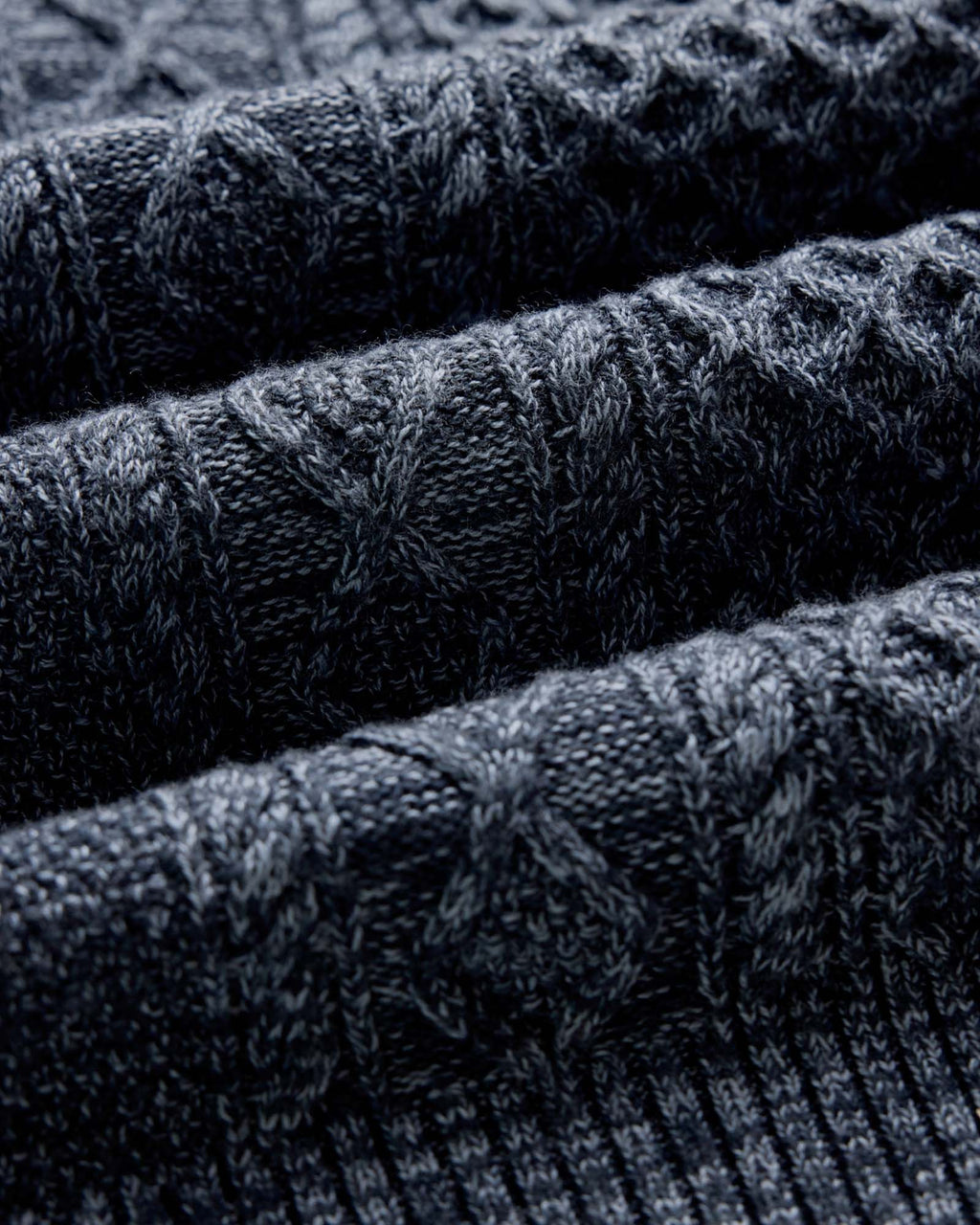 Men's The Orr Sweater in Marled Marine Merino