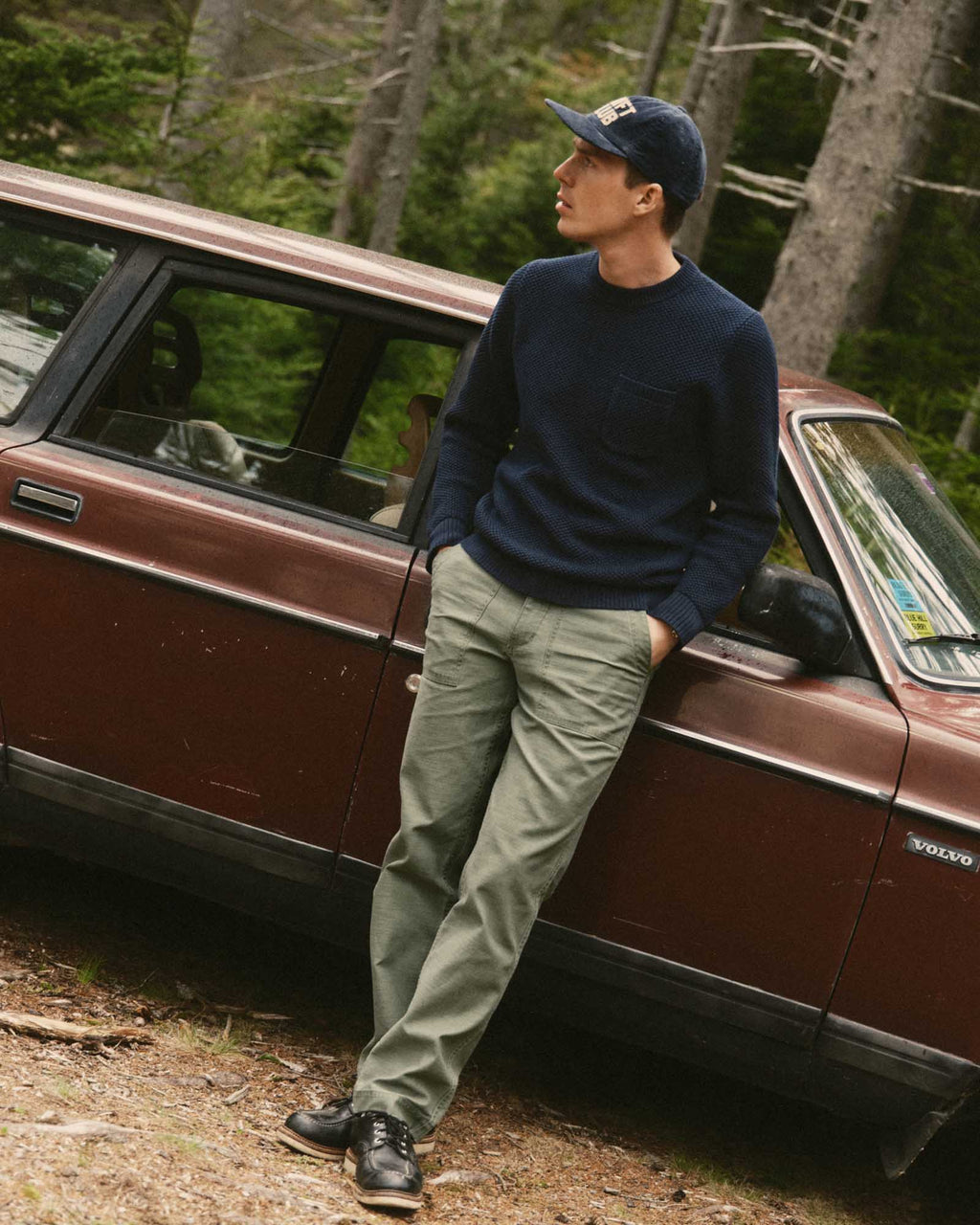 Men's The Crawford Crew Sweater in Navy