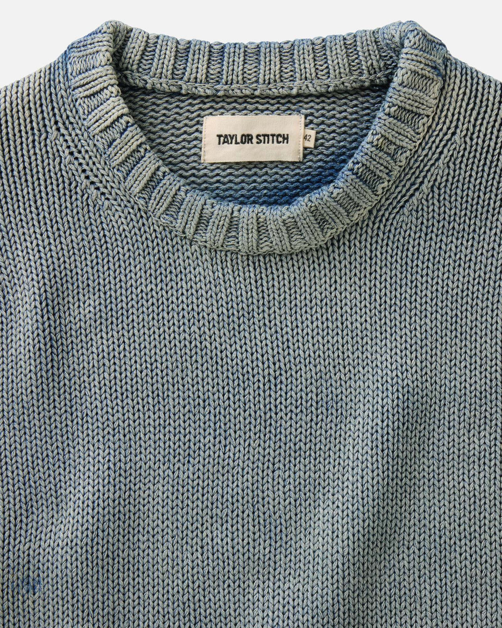 Men's The Dory Crew Sweater in Washed Indigo