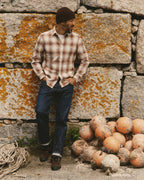 Men's The Utility Shirt in Seaside Check Sashiko