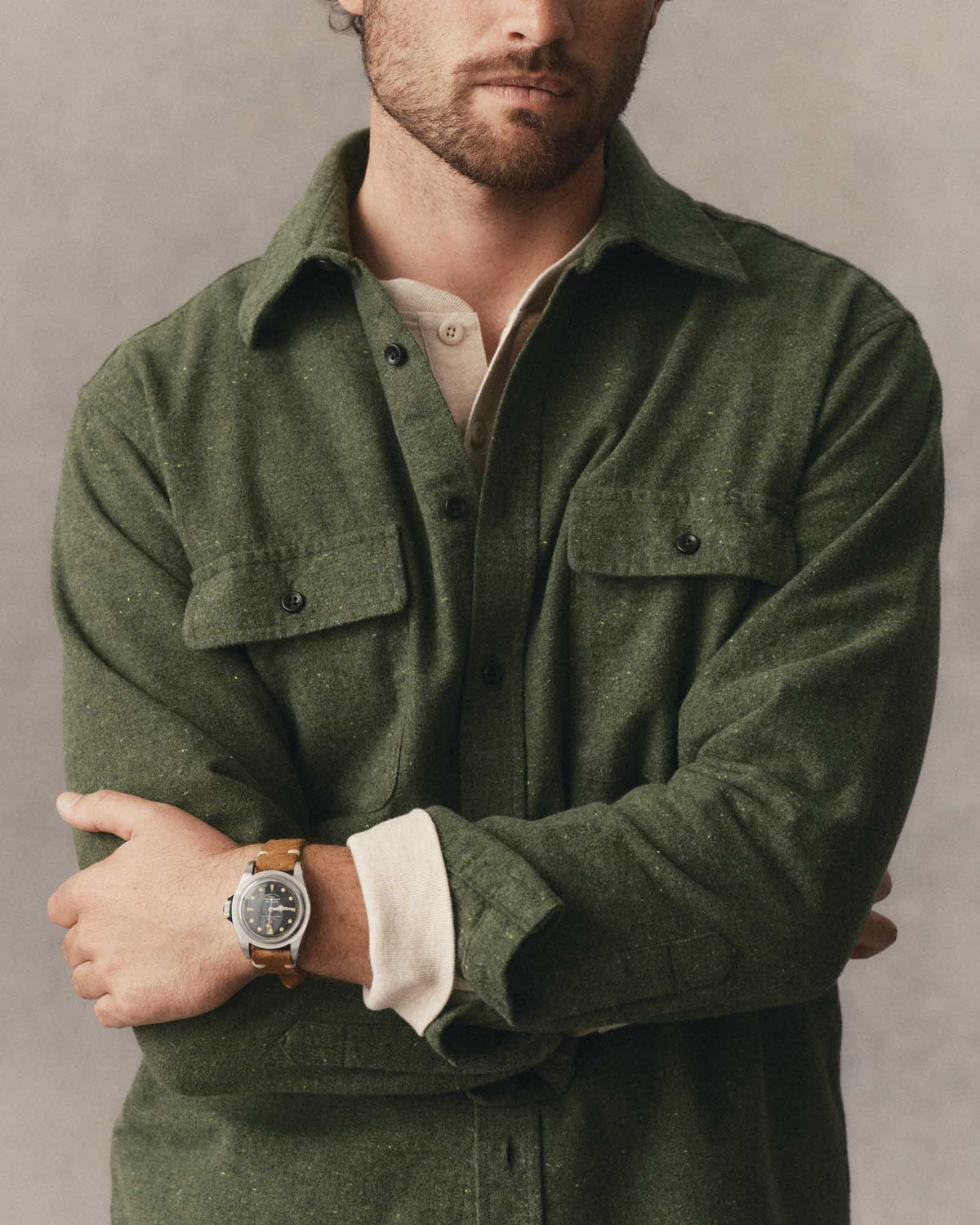 Men's The Yosemite Shirt in Lichen Donegal