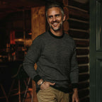Men's The Everett Sweater in Black Birdseye