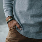 Men's The Heavy Bag Waffle Crewneck in Aluminum — Sweater