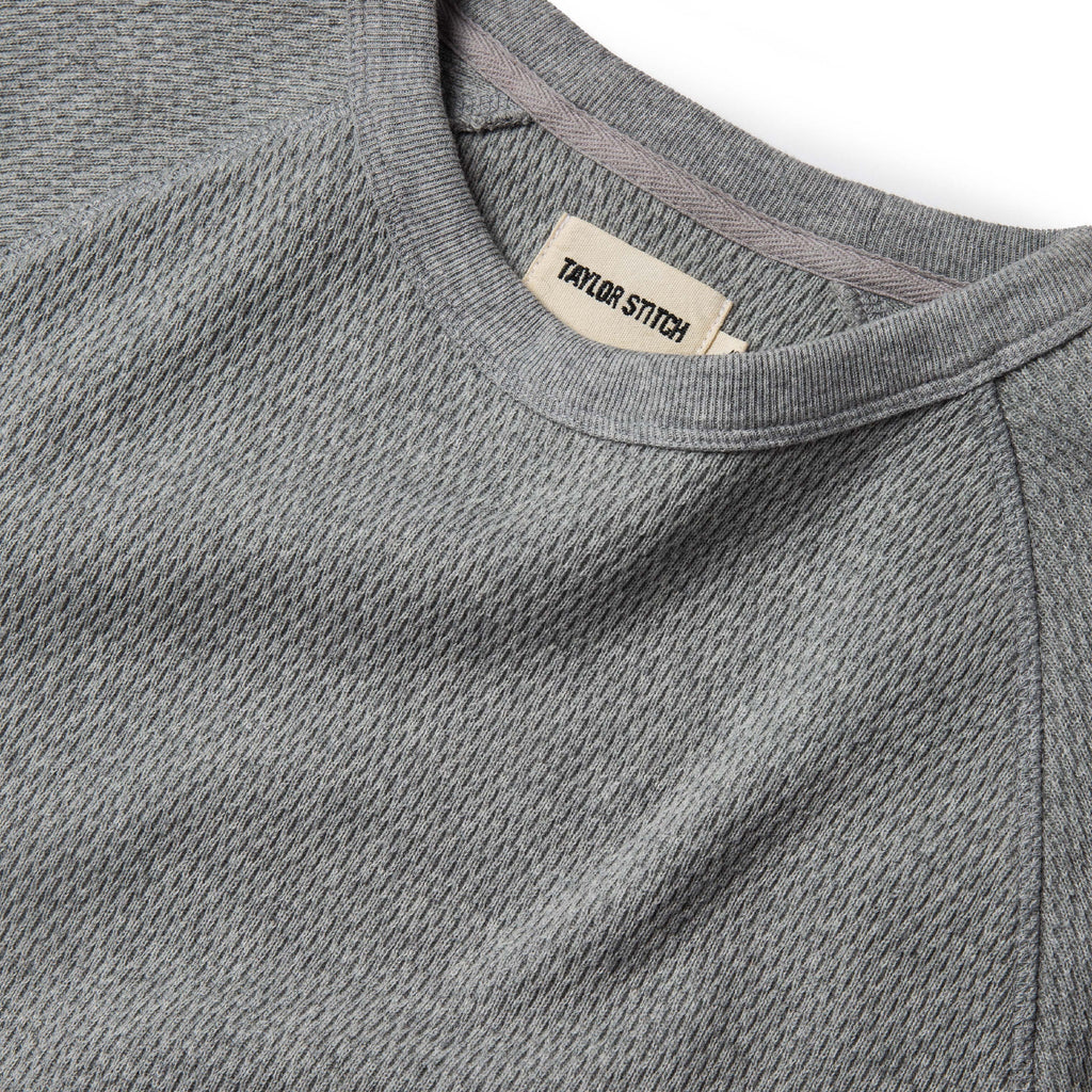 Men's The Heavy Bag Waffle Crewneck in Aluminum — Sweater
