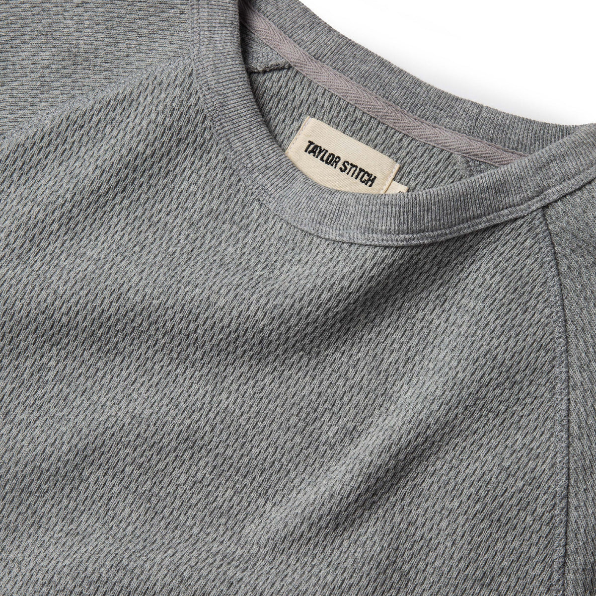 Men's The Heavy Bag Waffle Crewneck in Aluminum — Sweater