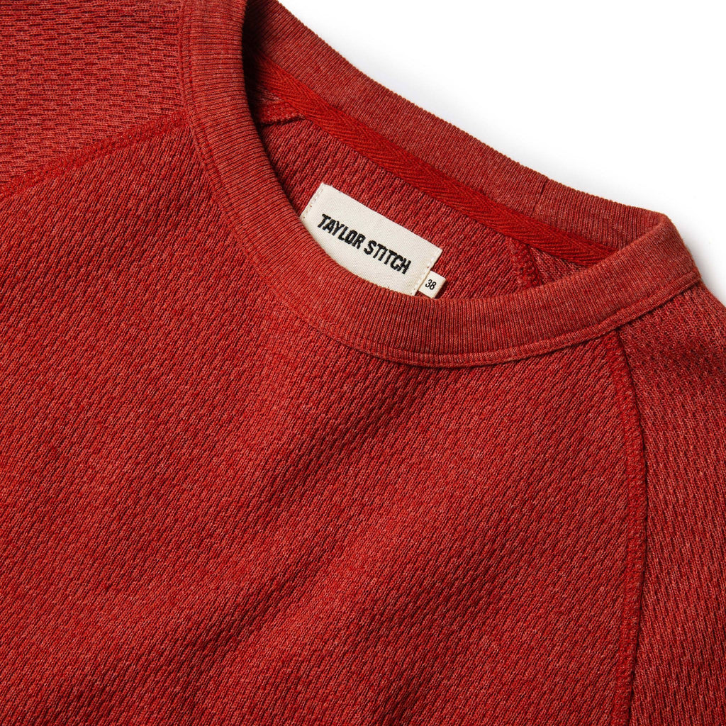 Men's The Heavy Bag Waffle Crewneck in Engine — Sweater