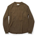 Men's The Heavy Bag Waffle Crewneck in Olive — Sweater