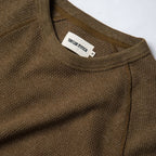 Men's The Heavy Bag Waffle Crewneck in Olive — Sweater