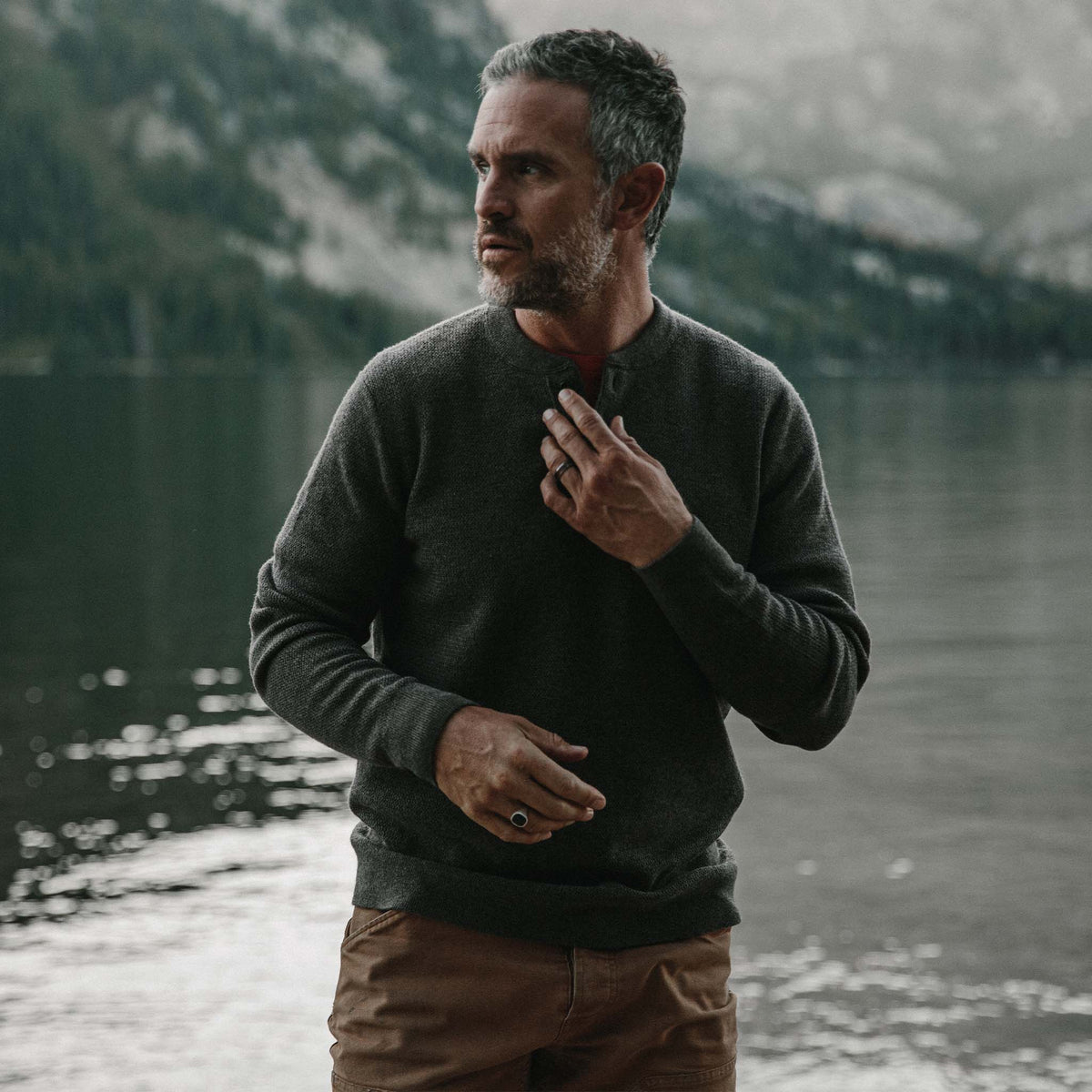 Men's The Hudson Sweater in Walnut