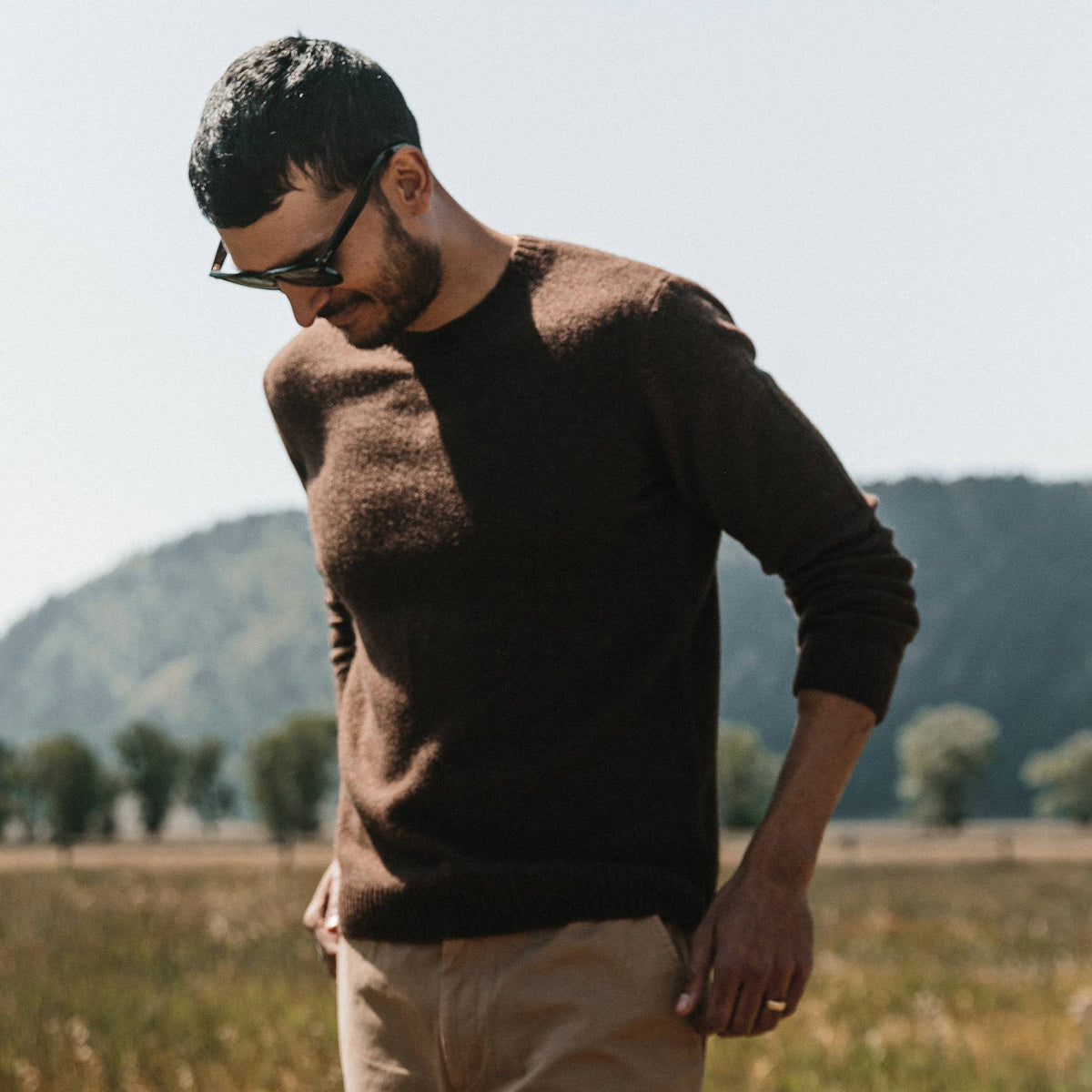 Men's The Lodge Sweater in Heather Dark Burgundy