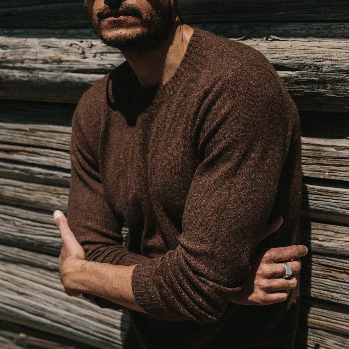 Men's The Lodge Sweater in Heather Dark Burgundy