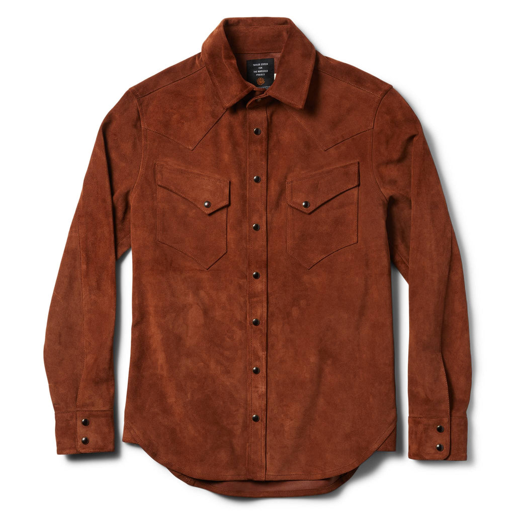 Men's The Western Shirt in Espresso Suede — Jacket