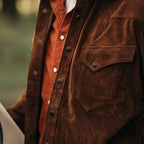 Men's The Western Shirt in Espresso Suede — Jacket