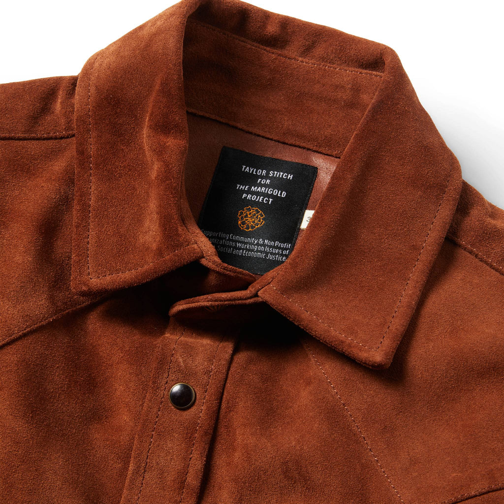 Men's The Western Shirt in Espresso Suede — Jacket