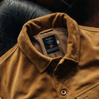 Men's The Lined Long Haul Jacket in Sand Suede