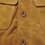 Men's The Lined Long Haul Jacket in Sand Suede