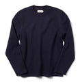 Men's The Weekend Crewneck in Navy Boiled Wool — Sweater