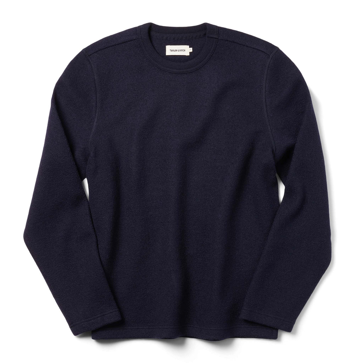 Men's The Weekend Crewneck in Navy Boiled Wool — Sweater