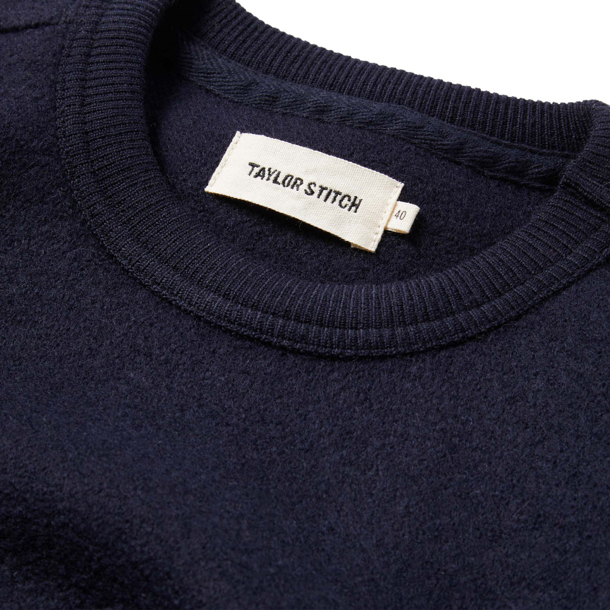 Men's The Weekend Crewneck in Navy Boiled Wool — Sweater