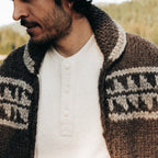Men's The Seawall Hand-Knit Sweater in Mahogany