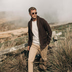 Men's The Headland Shawl Cardigan in Marled Chocolate — Sweater