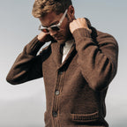 Men's The Headland Shawl Cardigan in Marled Chocolate — Sweater