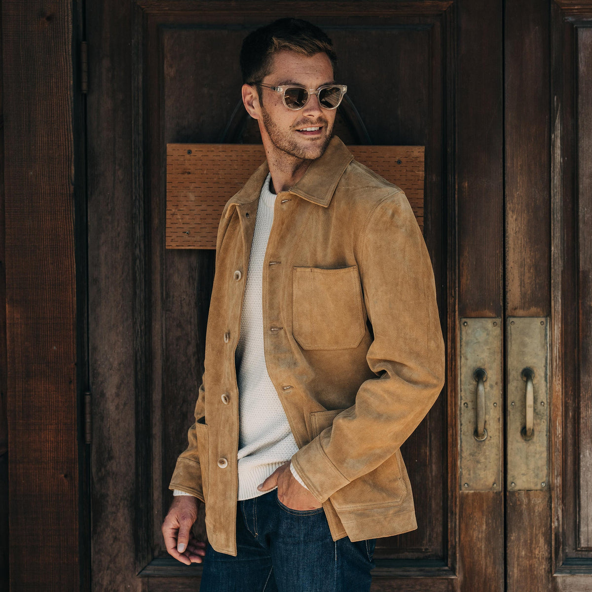 Men's The Ojai Jacket in Cognac Suede
