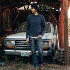 Men's The Topside Sweater in Navy Donegal