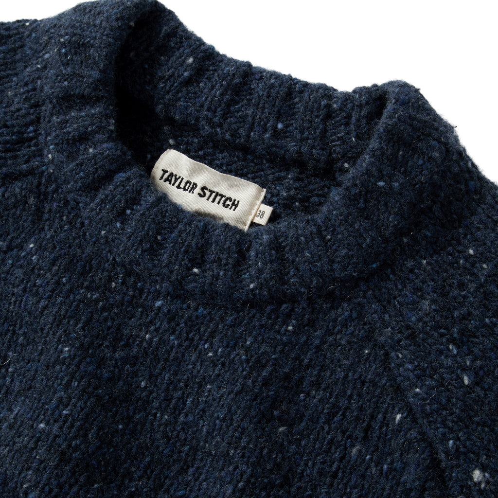 Men's The Topside Sweater in Navy Donegal