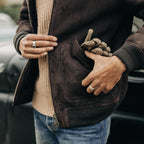 Men's The Wright Jacket in Espresso Shearling