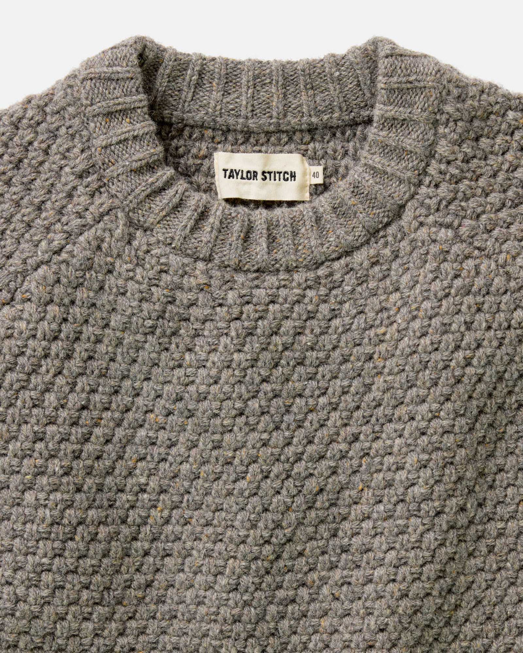 Men's The Fisherman Sweater in Taupe Merino