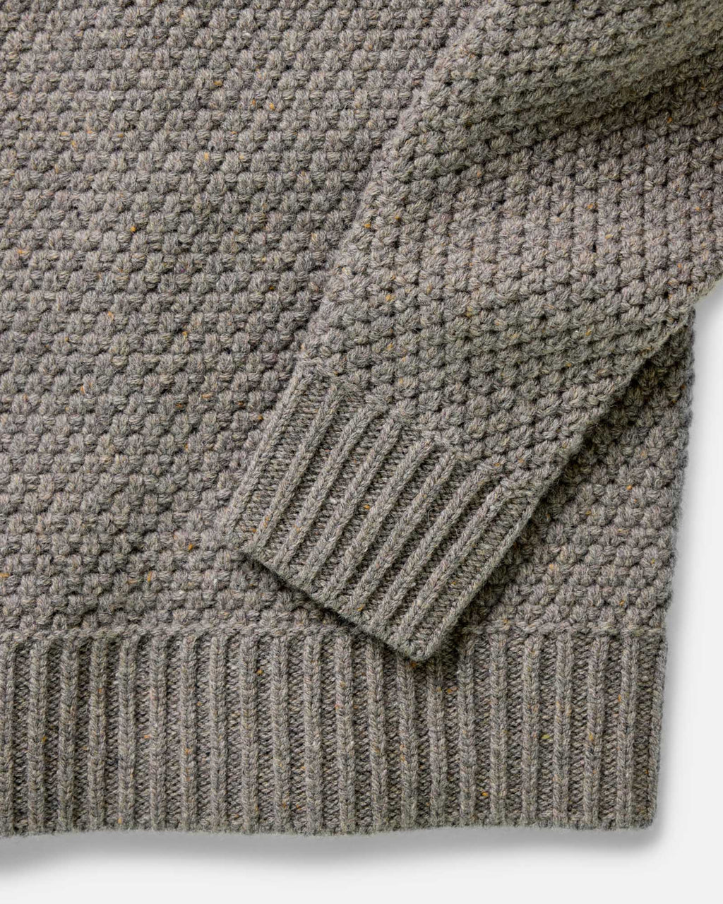Men's The Fisherman Sweater in Taupe Merino