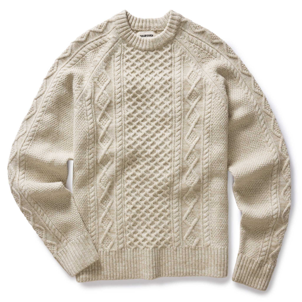 Men's The Orr Sweater in Marled Oat Merino