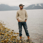 Men's The Orr Sweater in Marled Oat Merino
