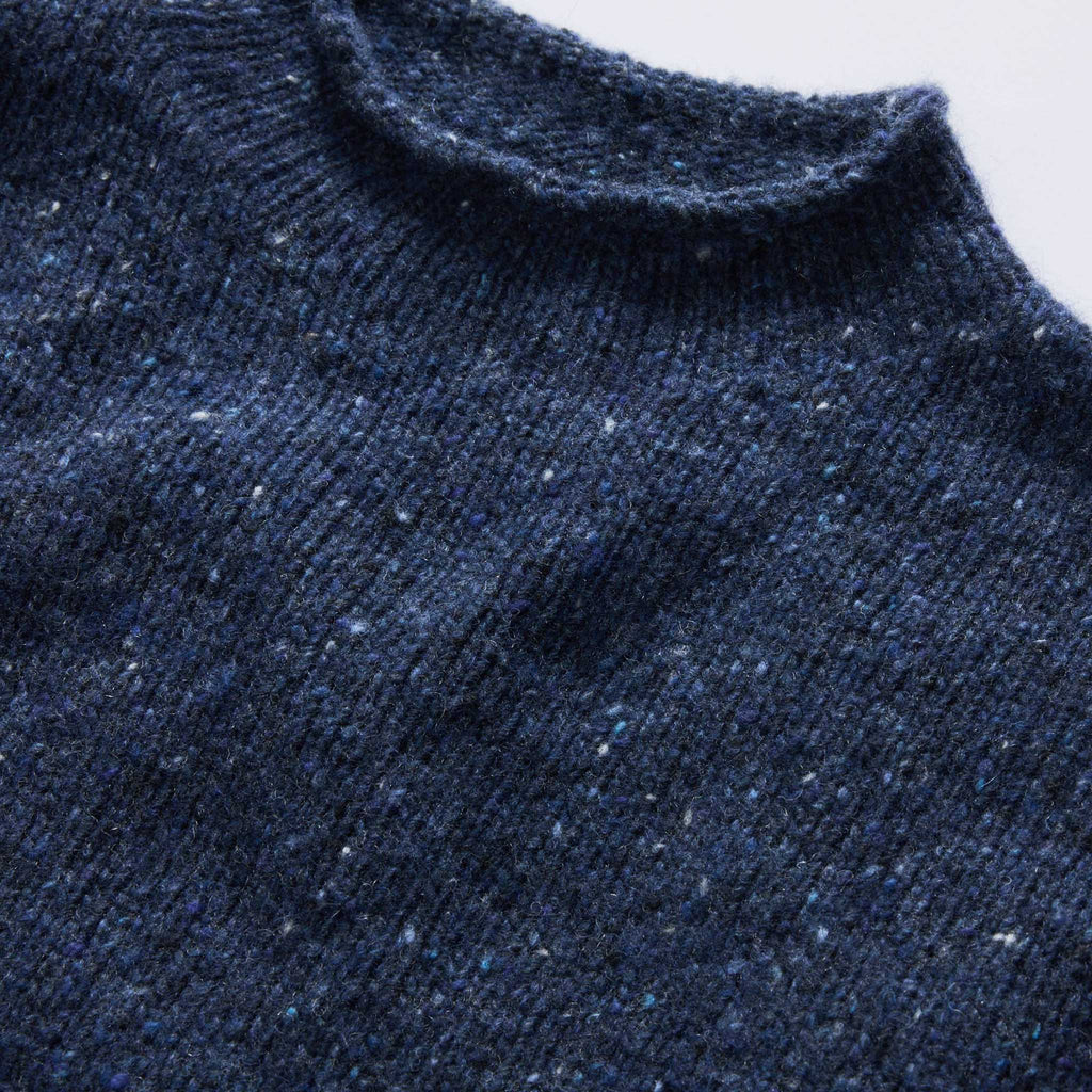 Men's The Seafarer Sweater in Atlantic Blue Donegal