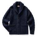 Men's The Cascade Shawl Cardigan in Heather Marine — Sweater