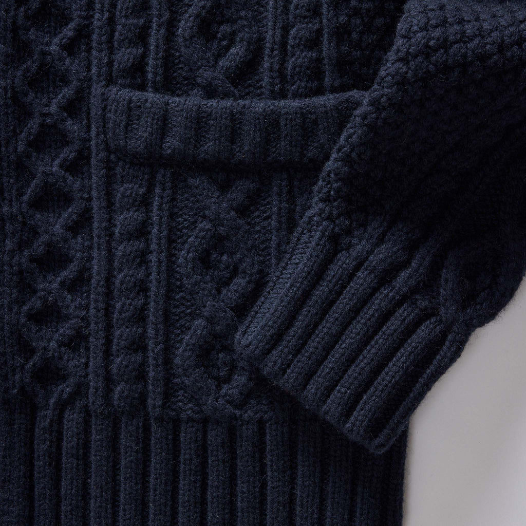 Men's The Cascade Shawl Cardigan in Heather Marine — Sweater