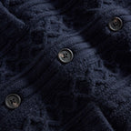Men's The Cascade Shawl Cardigan in Heather Marine — Sweater